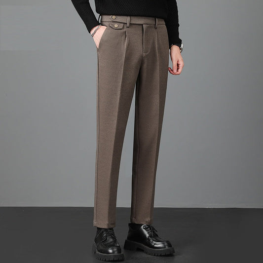 Image of Alfred | Men's Pleated Straight Leg Dress Pants