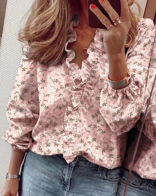 Image of Brenda | Women's Ruffle Long Sleeve Blouse