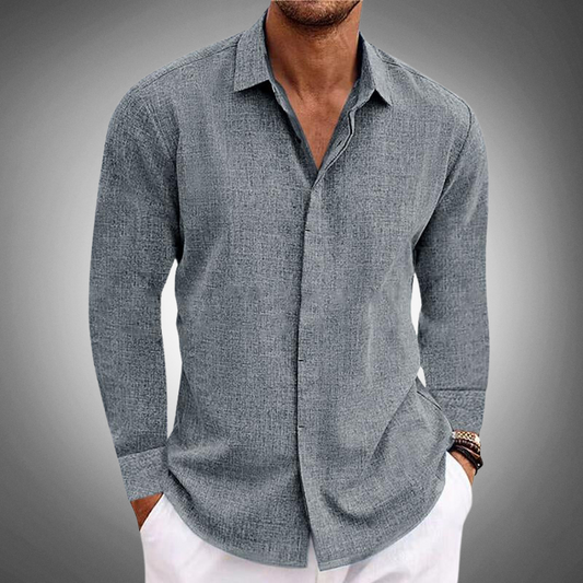 Image of Bruce | Men's Long Sleeve Button-Down Casual Shirt