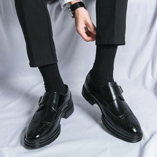 Image of Ethan | Men's Monk Strap Wingtip Dress Shoes
