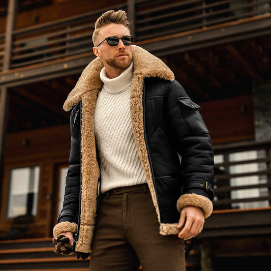Image of Harley | Men's Shearling Aviator Jacket