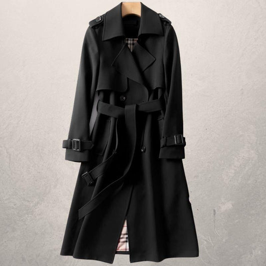 Image of Leslie | Women's Double-Breasted Long Trench Coat