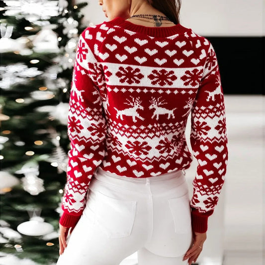 Image of Linda | Women's Long Sleeve Christmas Sweater