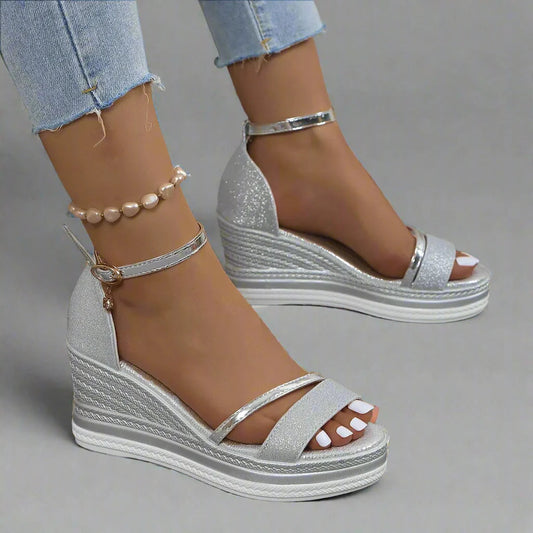 Image of Lisa | Women's Ankle Strap Platform Wedge Sandals