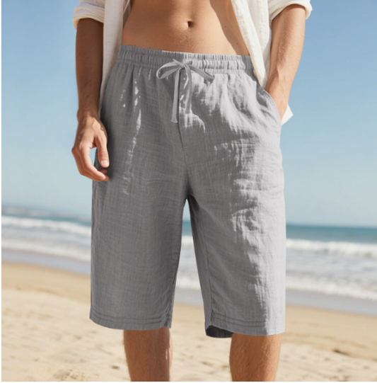 Image of Noel | Men's Drawstring Knee Length Shorts