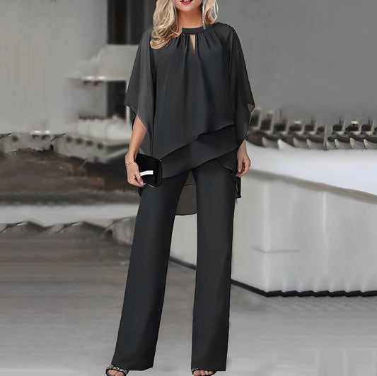 Image of Sylvia | Women's Wide Leg Pant Set