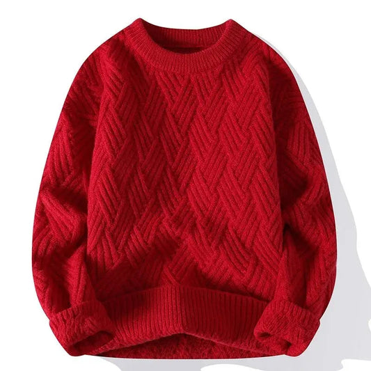 Image of Tony | Men's Textured Long Sleeve Sweater
