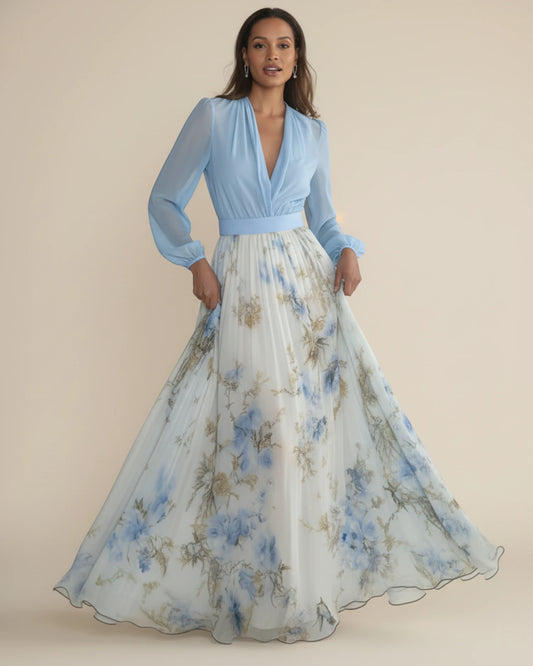 Women's Floral A-Line Maxi Dress image