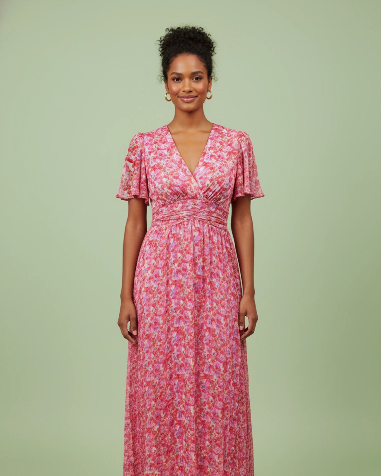 Women's Floral V-Neck Maxi Dress image