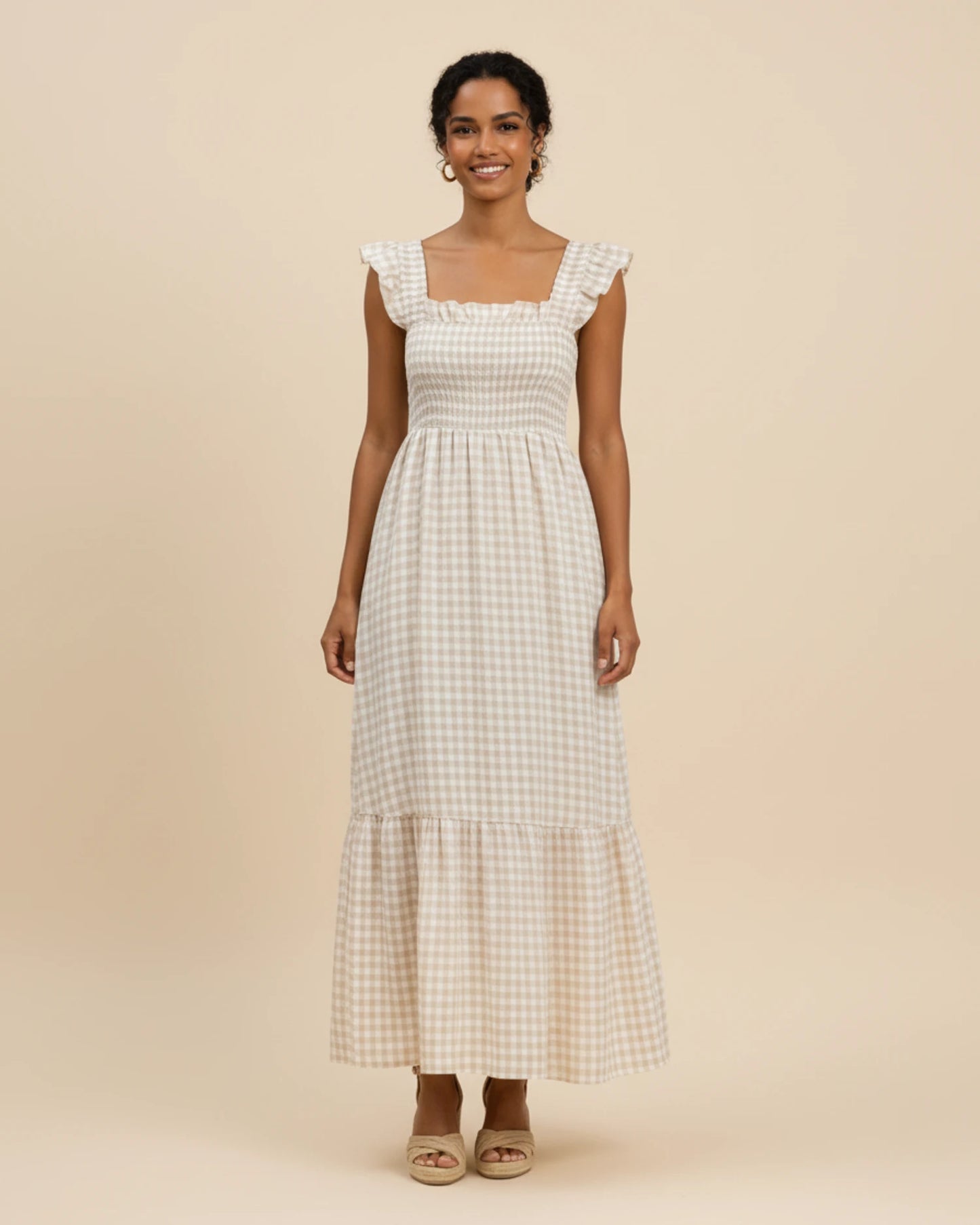 Women's Gingham Maxi Dress image