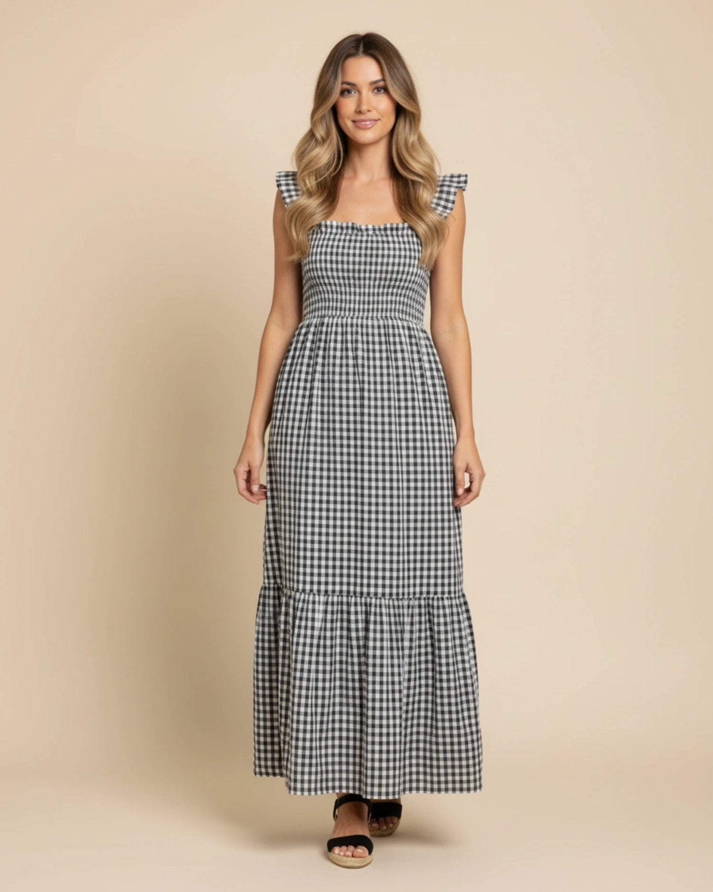 Women's Gingham Maxi Dress image