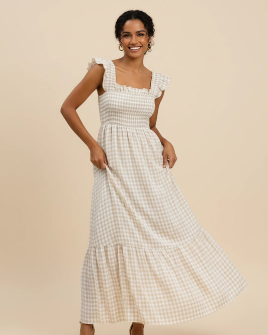 Women's Gingham Maxi Dress image