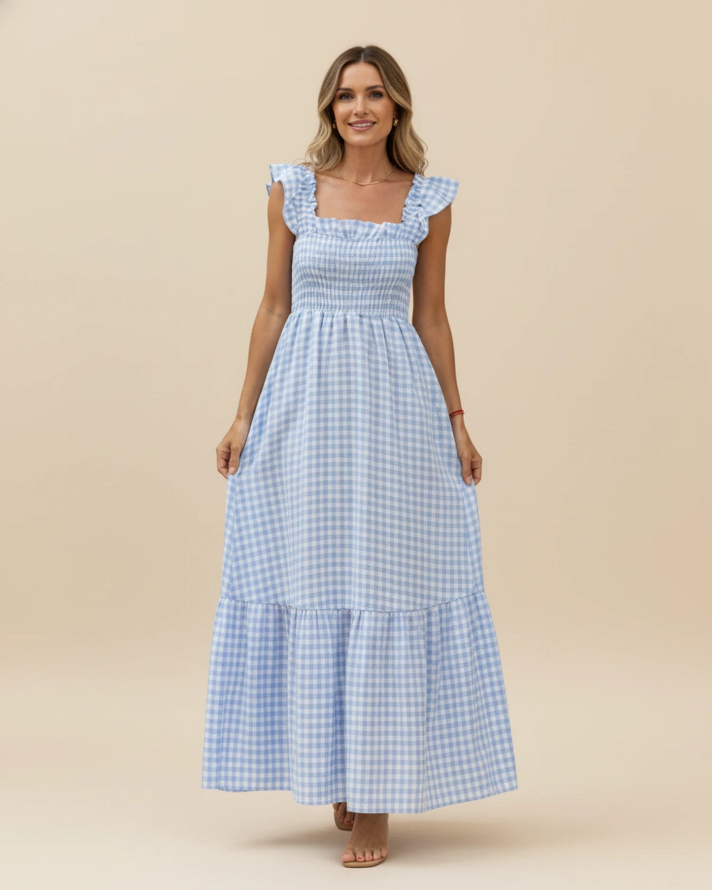 Women's Gingham Maxi Dress image