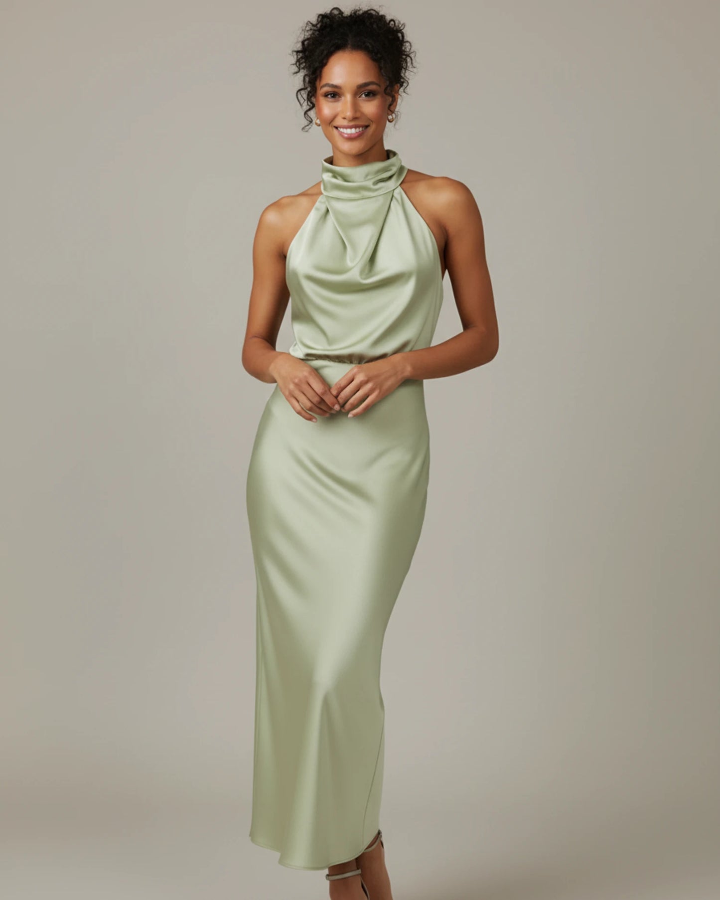 Women's Halter Midi Dress image