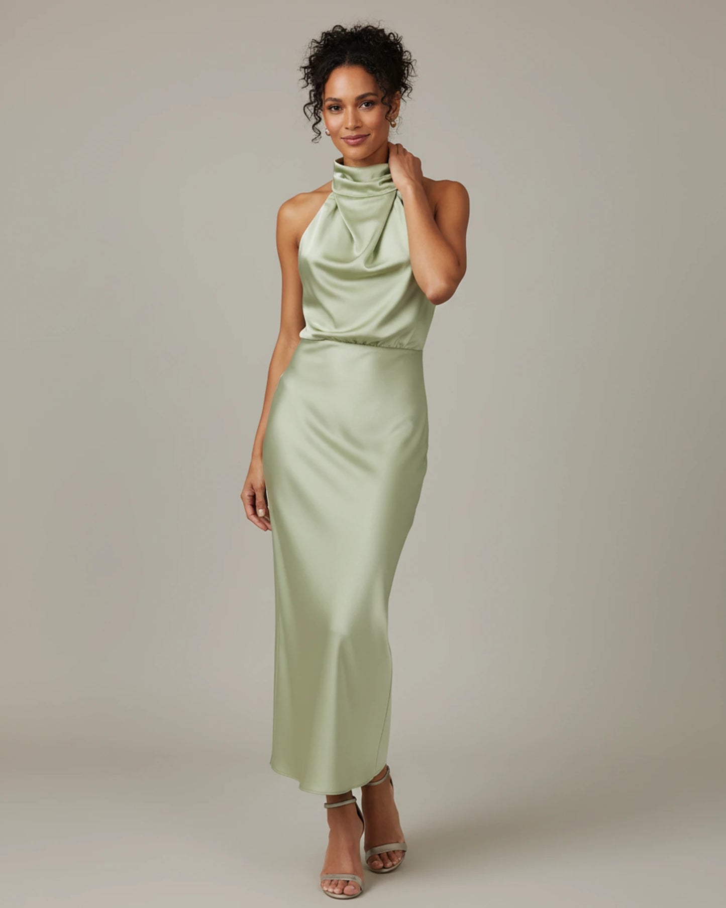 Women's Halter Midi Dress image
