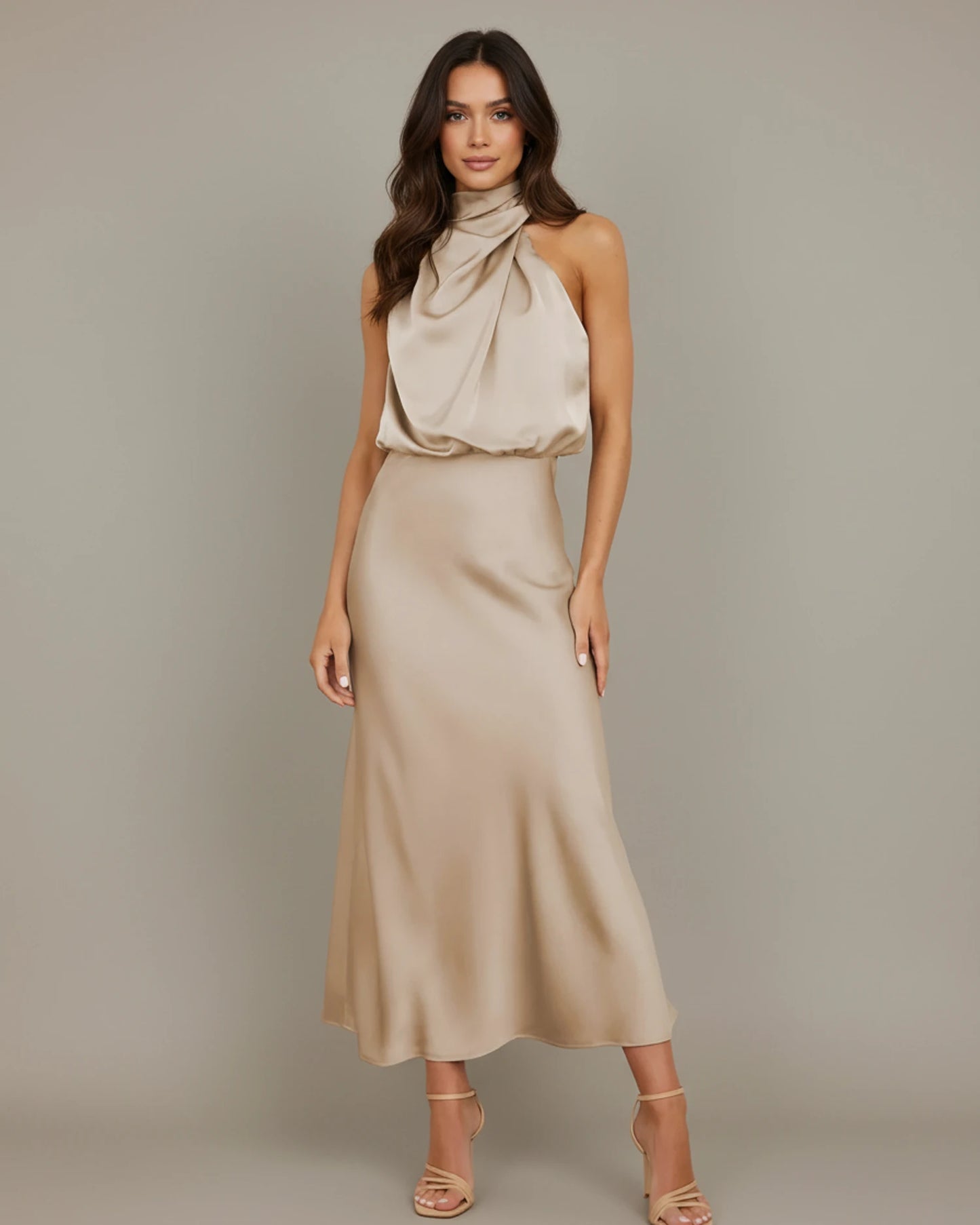 Women's Halter Midi Dress image