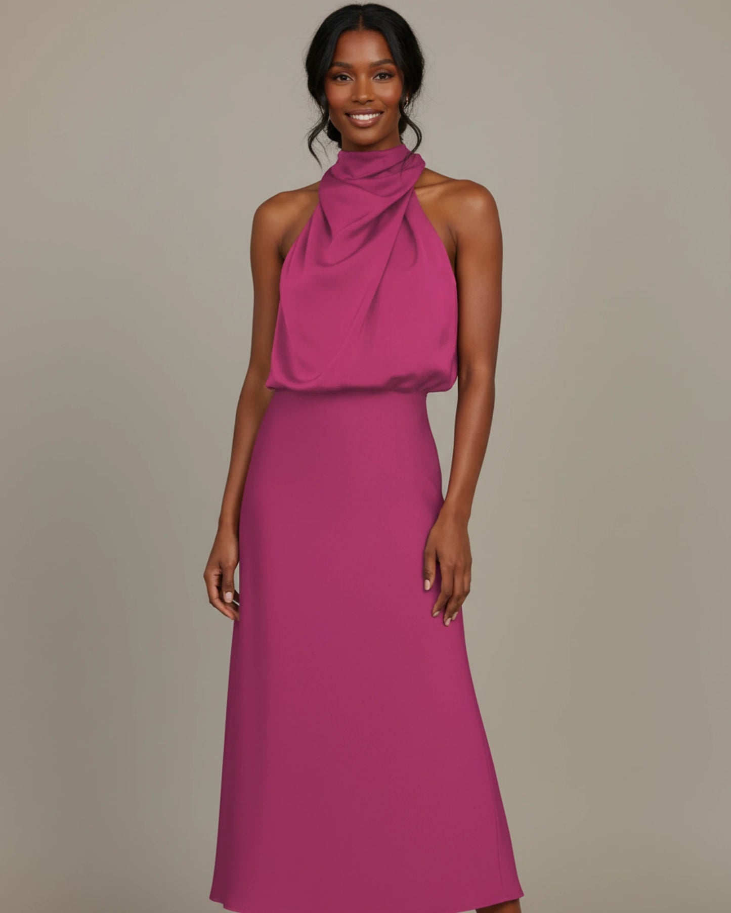 Women's Halter Midi Dress image