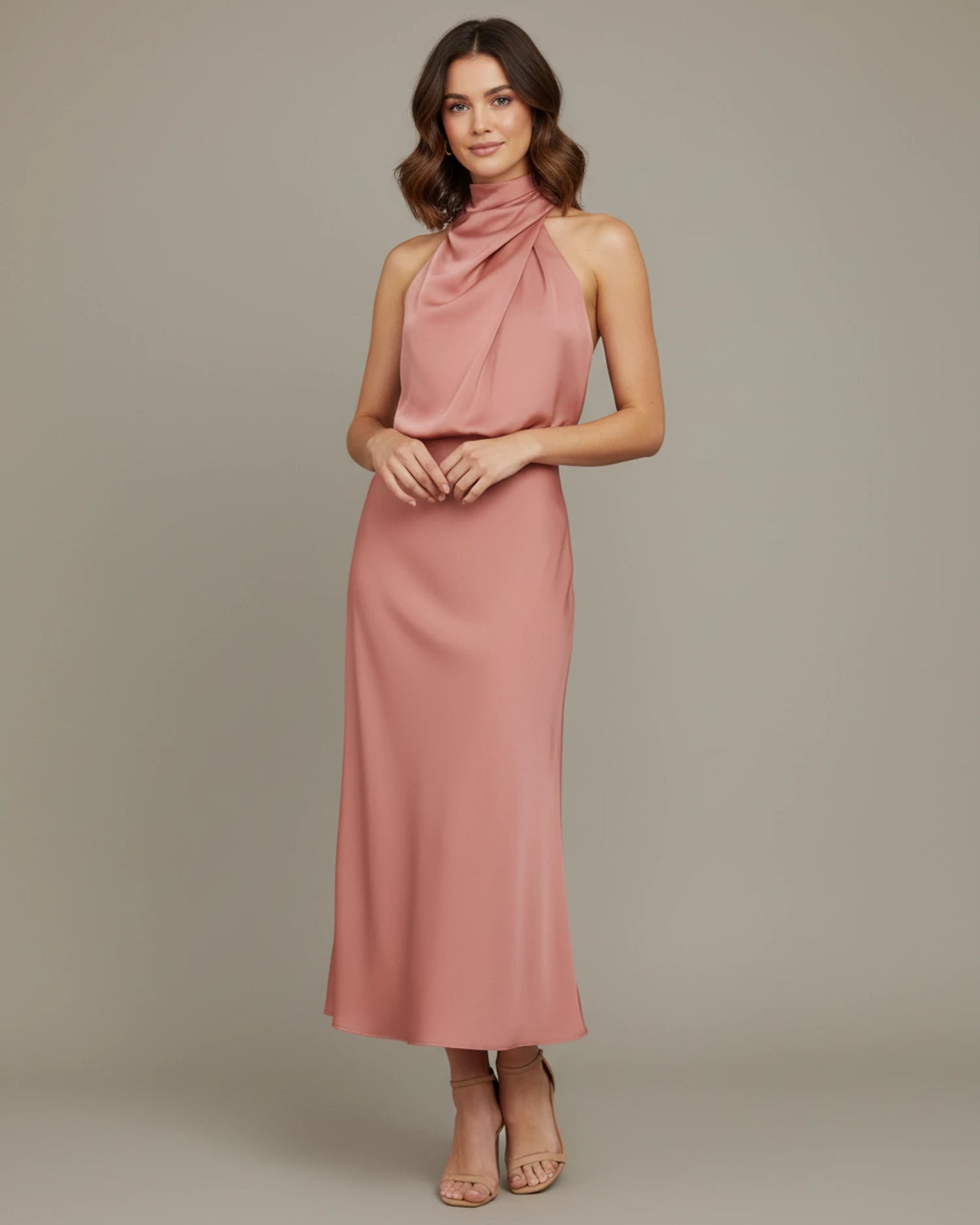 Women's Halter Midi Dress image