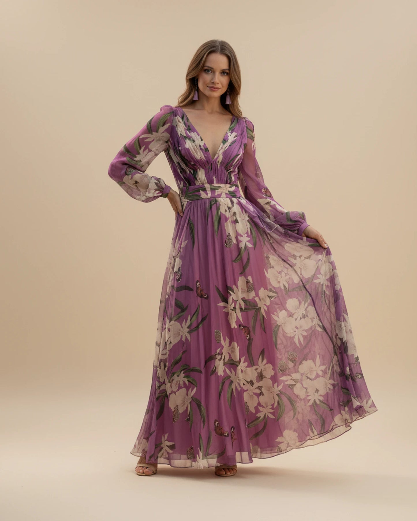 Women's Long Sleeve Summer Maxi Dress image