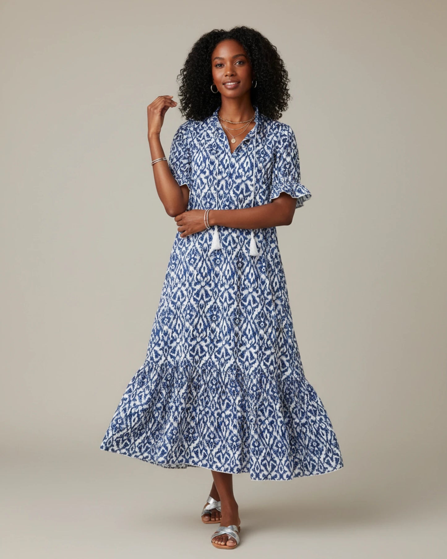Women's Printed Midi Dress image