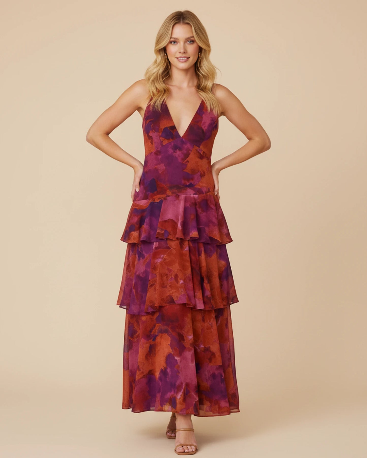 Women's Sleeveless A-Line Maxi Dress image