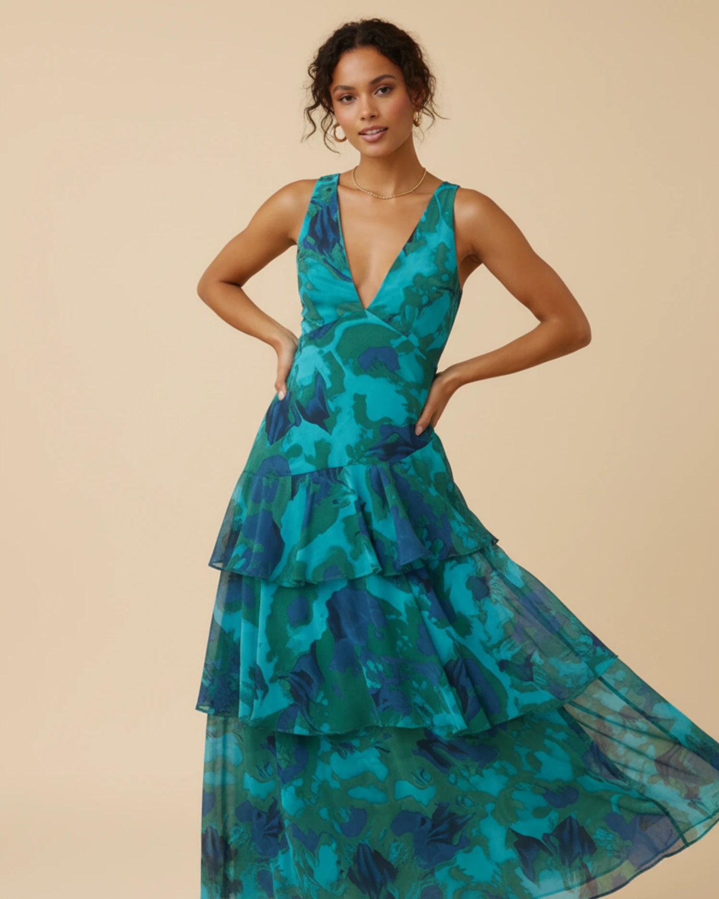 Women's Sleeveless A-Line Maxi Dress image