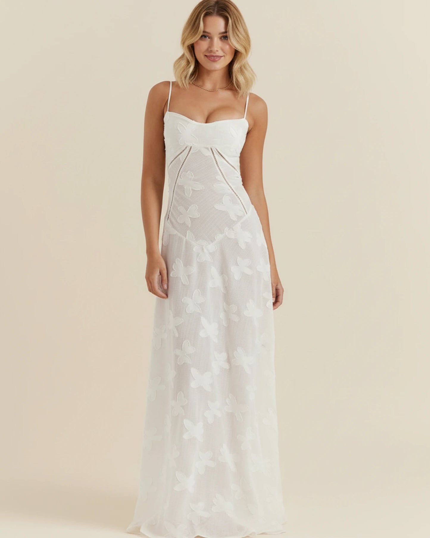 Women's Spaghetti Strap A-Line Maxi Dress image