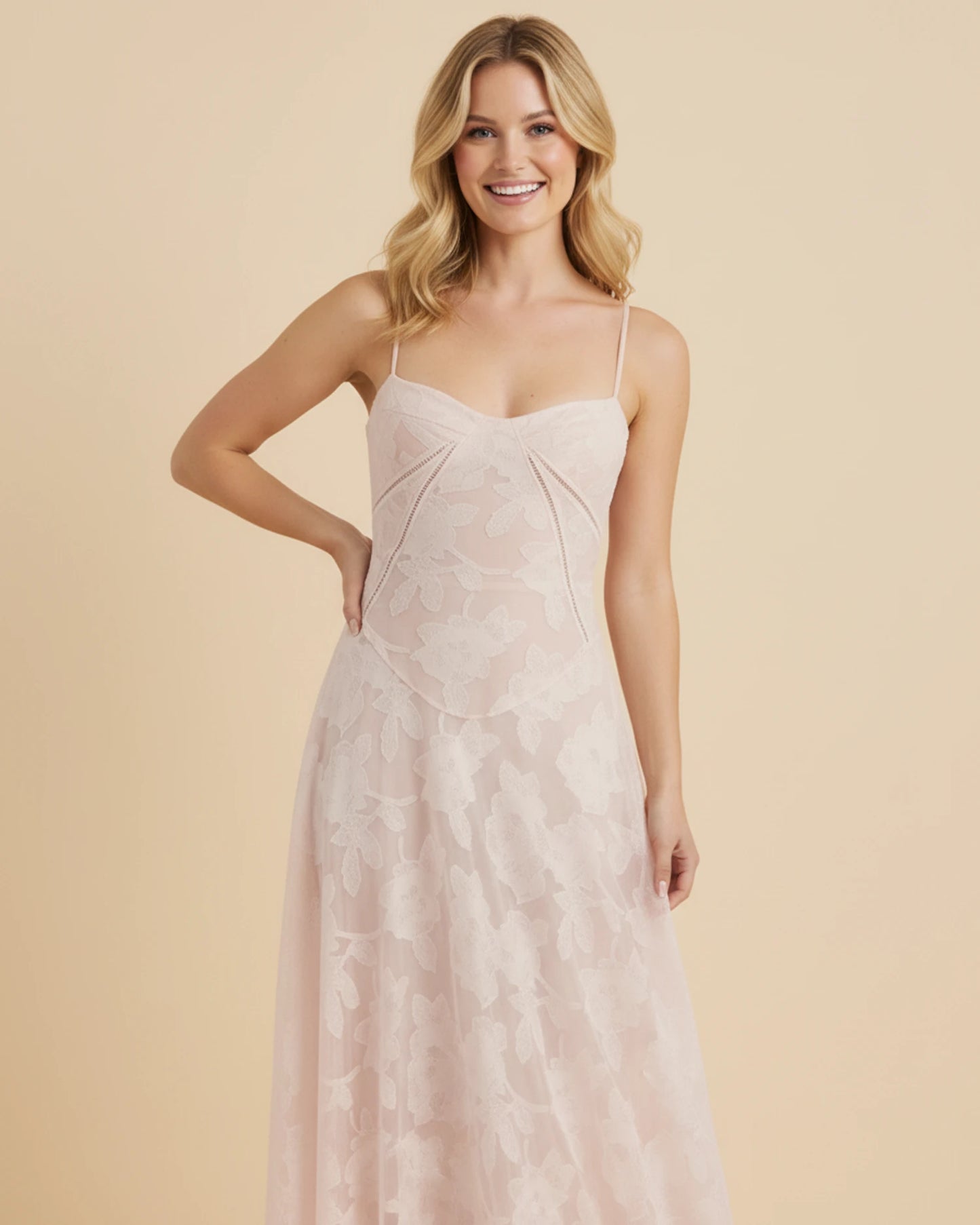 Women's Spaghetti Strap A-Line Maxi Dress image