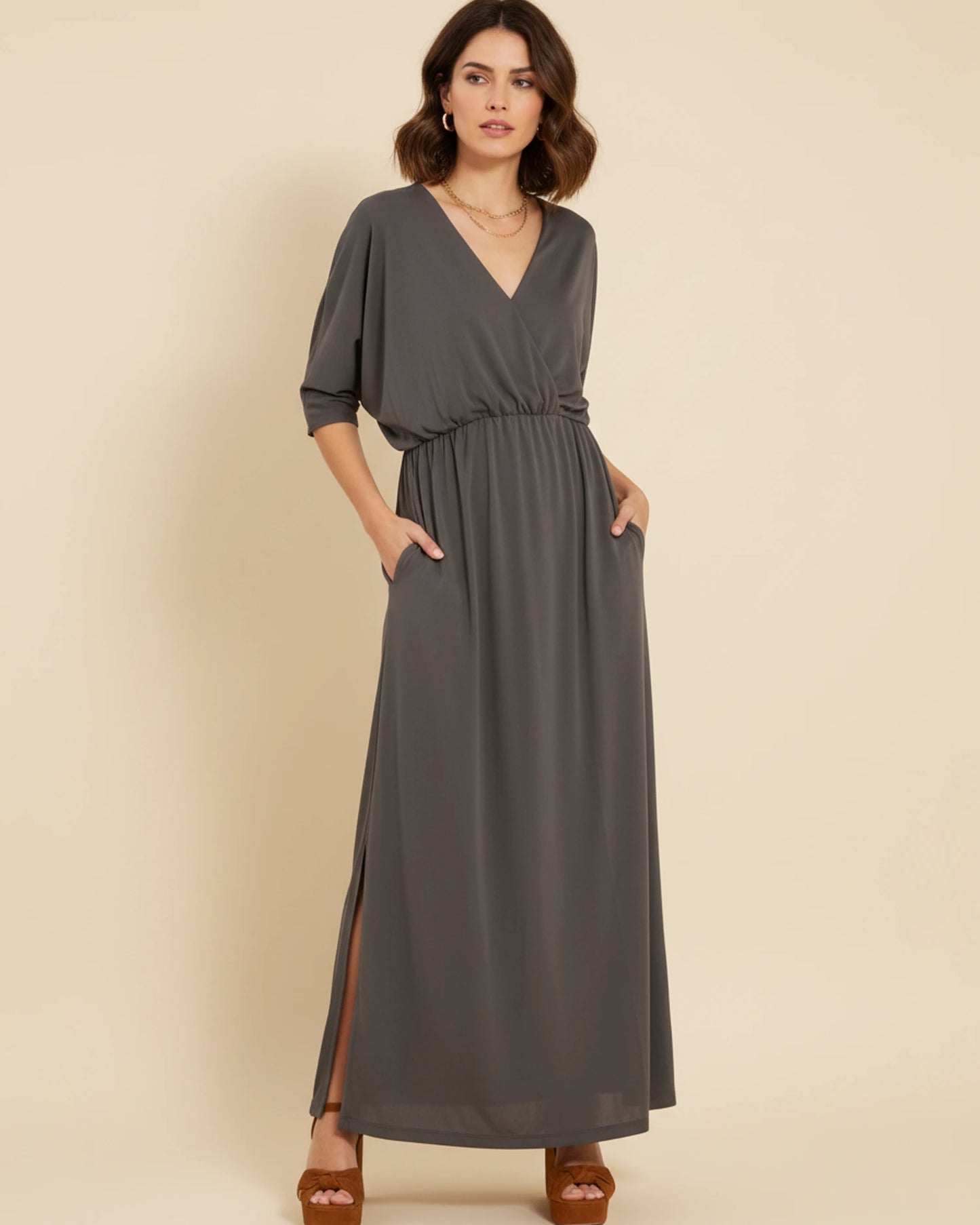 Women's V-Neck Maxi Dress image
