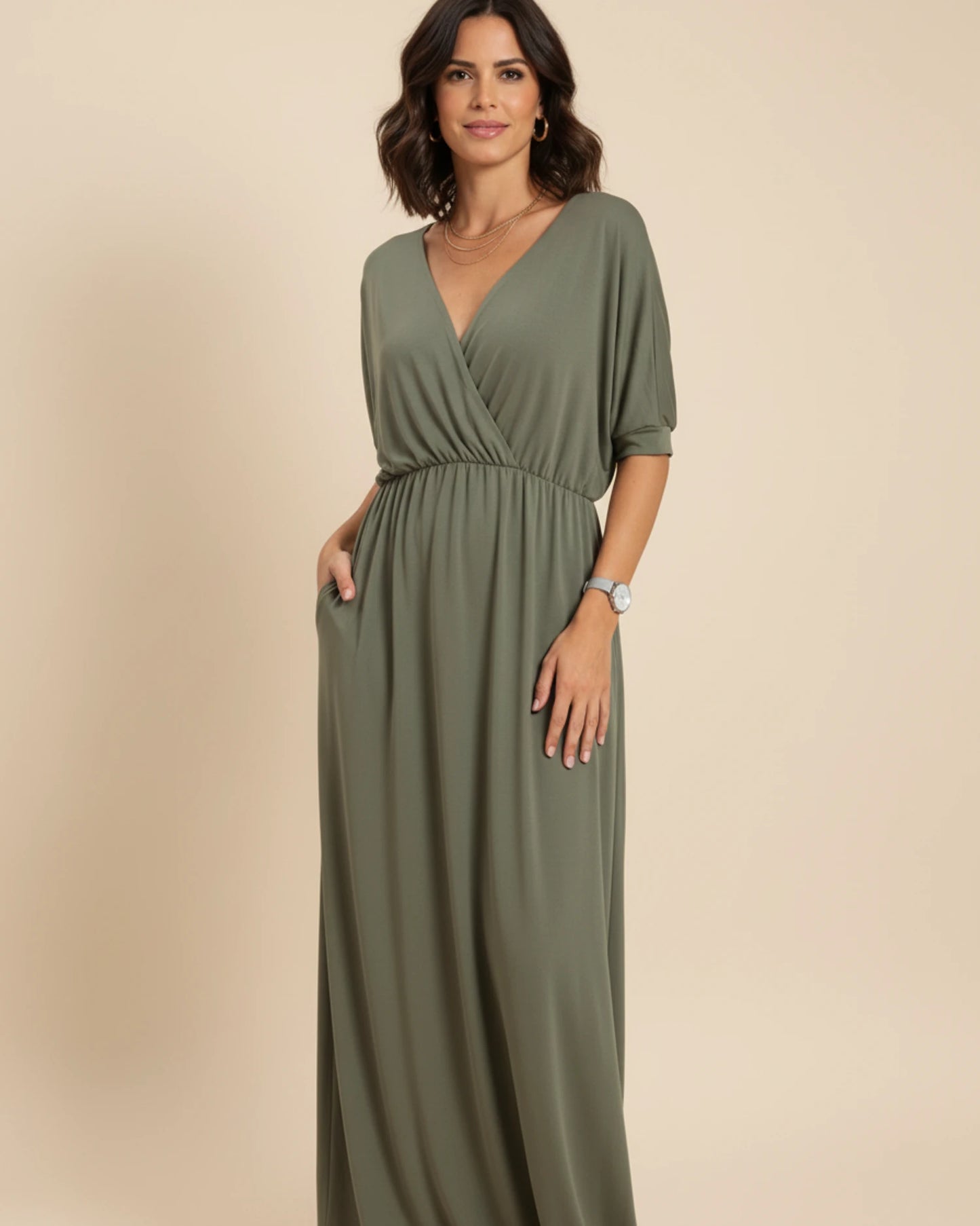 Women's V-Neck Maxi Dress image