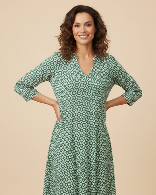 Women's V-Neck Midi Dress image