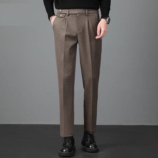 Image of Alfred | Men's Pleated Straight Leg Dress Pants