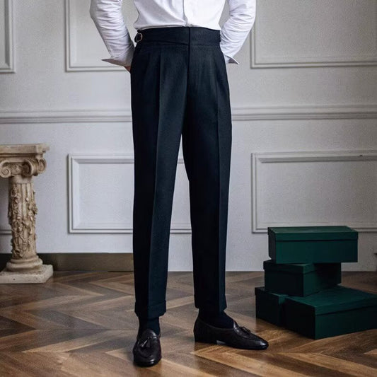 Image of Cassius | Men's High-Waisted Pleated Pants