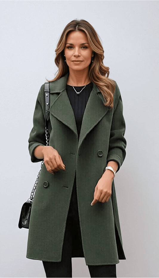 Image of Christy | Women's Double Breasted Mid-Length Coat