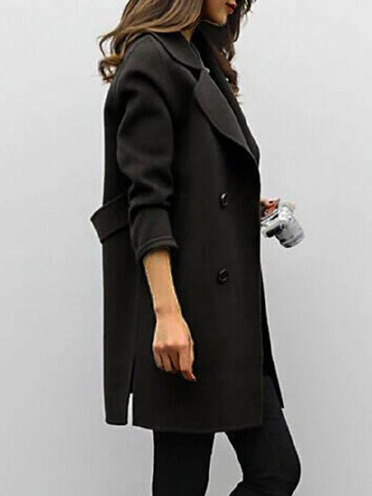 Image of Christy | Women's Double Breasted Mid-Length Coat