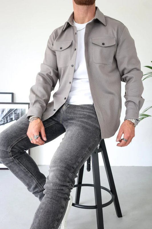 Cyrus | Men's Long Sleeve Shirt Jacket - Image 1