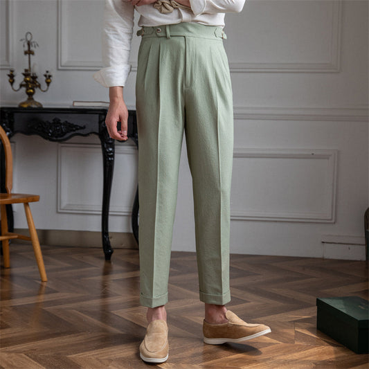 Image of Dakota | Men's Pleated Cropped Pants