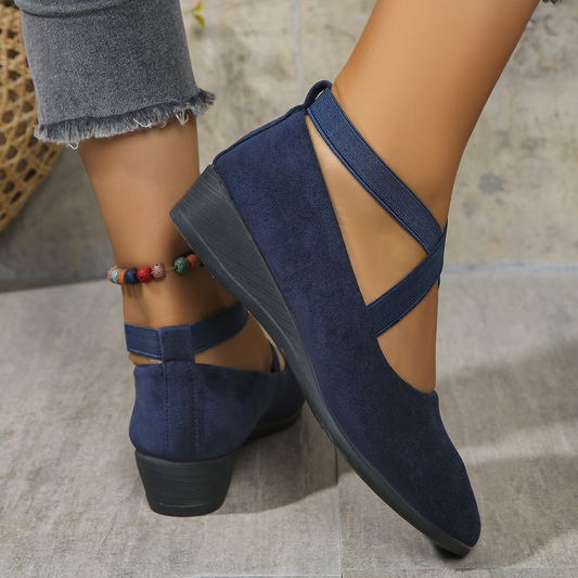 Image of Donna | Women's Wedge Heel Ankle Strap Shoes