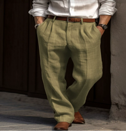 Image of Emmanuel | Men's Pleated Wide Leg Pants