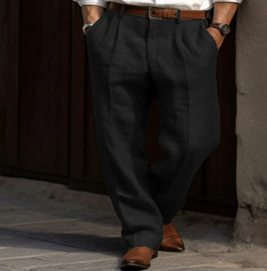 Image of Emmanuel | Men's Pleated Wide Leg Pants
