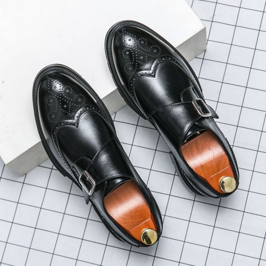 Image of Ethan | Men's Monk Strap Wingtip Dress Shoes