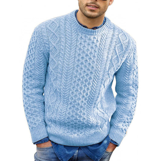 Image of Forrest | Men's Cable Knit Crewneck Sweater
