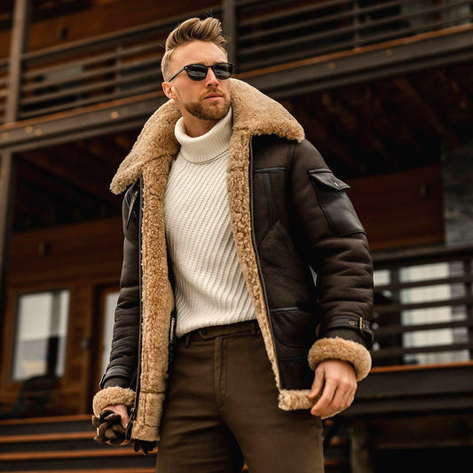 Image of Harley | Men's Shearling Aviator Jacket