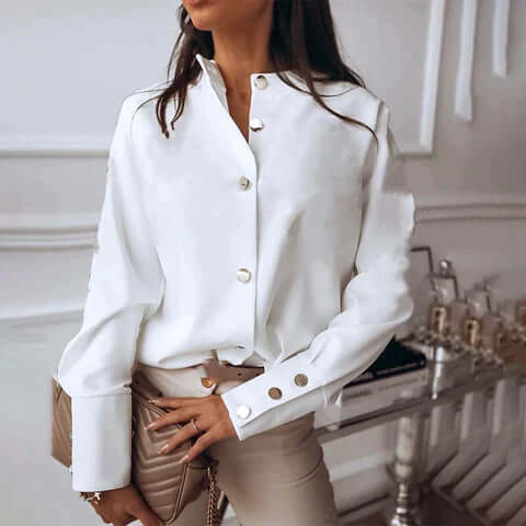 Image of Jade | Women's Long Sleeve Button Down Blouse