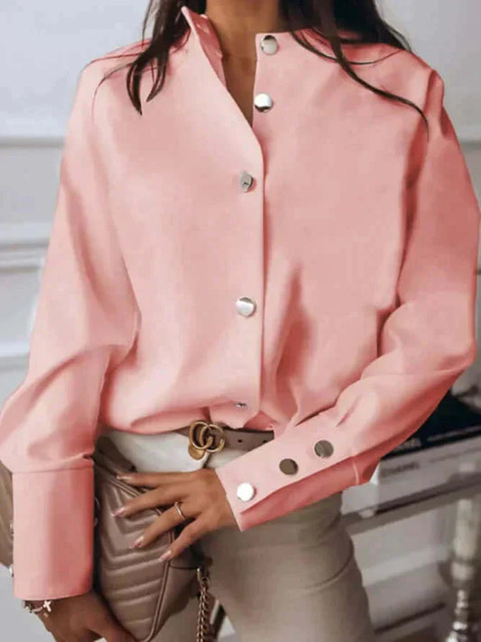 Image of Jade | Women's Long Sleeve Button Down Blouse
