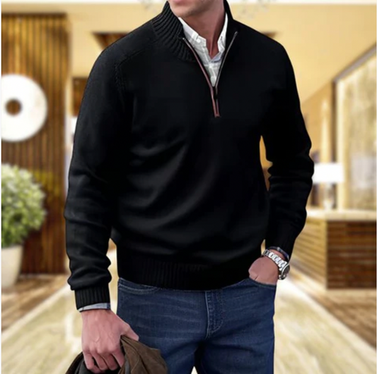 Image of Jasper | Men's Quarter-Zip Mock Neck Sweater