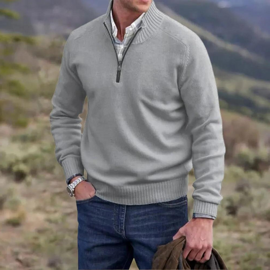 Image of Jasper | Men's Quarter-Zip Mock Neck Sweater