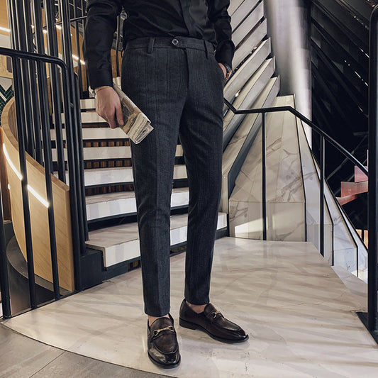 Image of Jerome | Men's Slim-Fit Striped Dress Pants