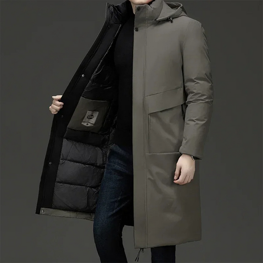 Image of Keith | Men's Hooded Padded Long Coat