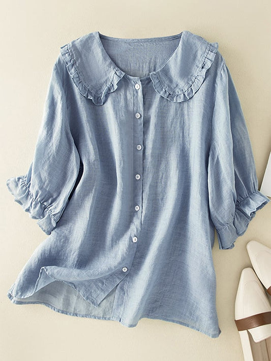 Image of Kelsey | Women's Ruffle Collar Blouse